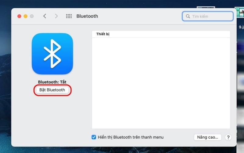 Đảm bảo rằng Bluetooth đã được bật