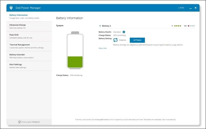 Phần mềm Dell Power Manager