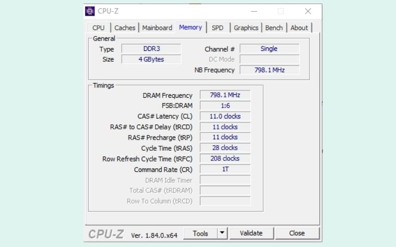 Kiểm tra chuẩn bộ nhớ là DDR3, DDR4 hay DDR5 để mua đúng loại