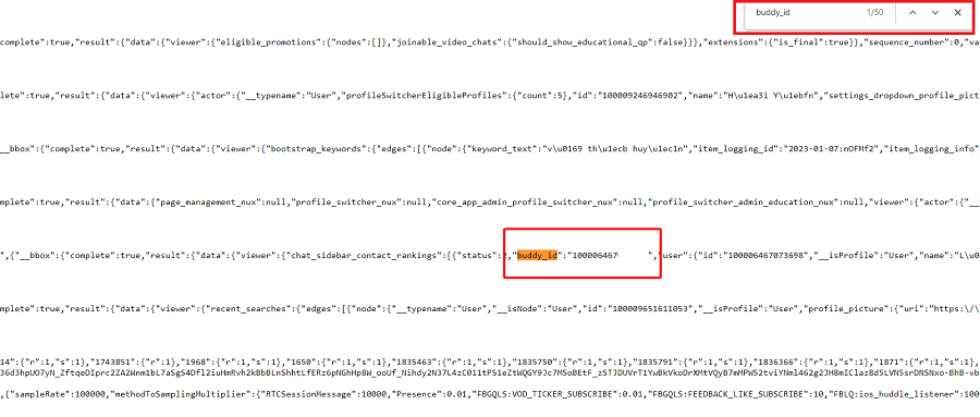 Tìm kiếm User ID quan trọng (Buddy ID)