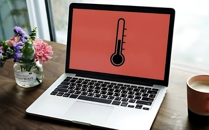 Máy nóng bất thường ở vùng pin hoặc khe tản nhiệt