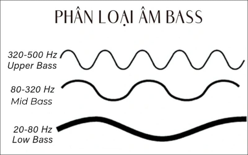 Có&nbsp;3 dải âm bass phổ biến