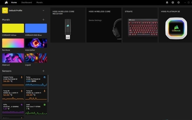 Thiết lập các profile âm thanh cho tai nghe Corsair qua phần mềm&nbsp;Corsair iCUE