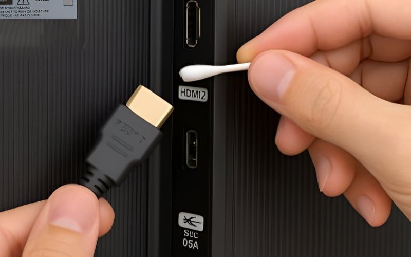 Vệ sinh jack cắm để cải thiện&nbsp;khả năng kết nối giữ hai thiết bị