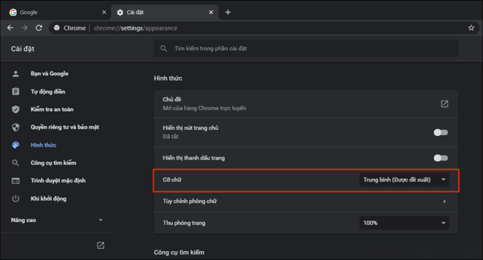 Cách điều chỉnh cỡ chữ nhanh trên trình duyệt và ứng dụng