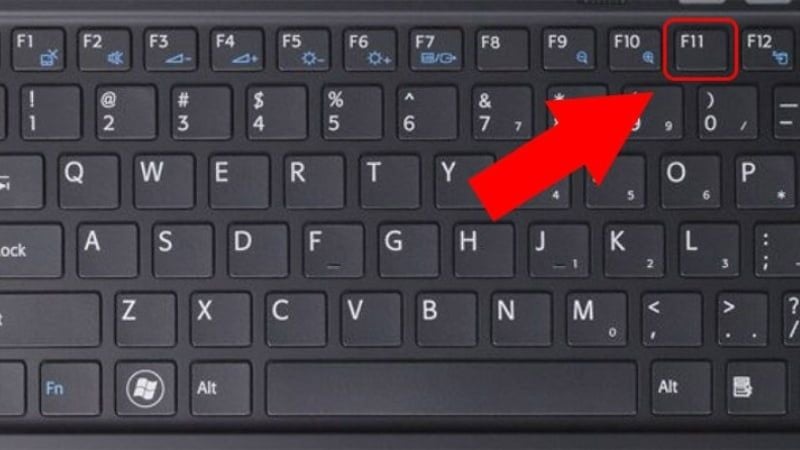Bạn có thể nhấn phím F11