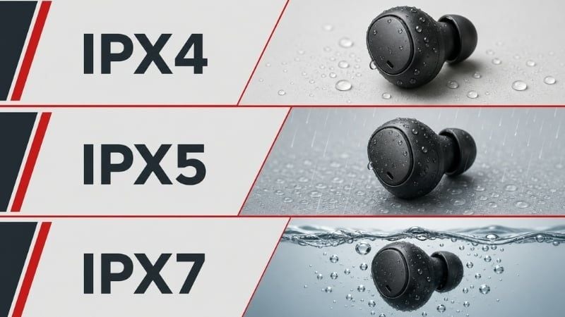 Chuẩn kháng nước IPX giúp tai nghe hoạt động bền bỉ