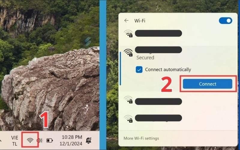 Kết nối với mạng WiFi có sẵn