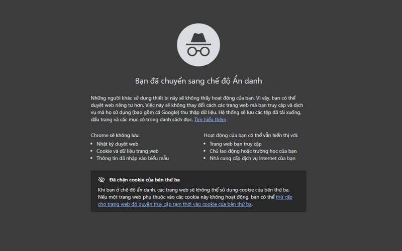 Dùng chế độ ẩn danh khi sử dụng máy tính lạ để đảm bảo an toàn cho tài khoản