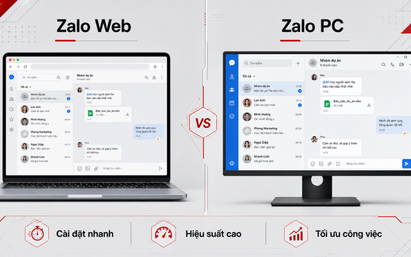 Dùng Zalo Web nếu bạn không có nhu cầu dùng zalo PC thường xuyên