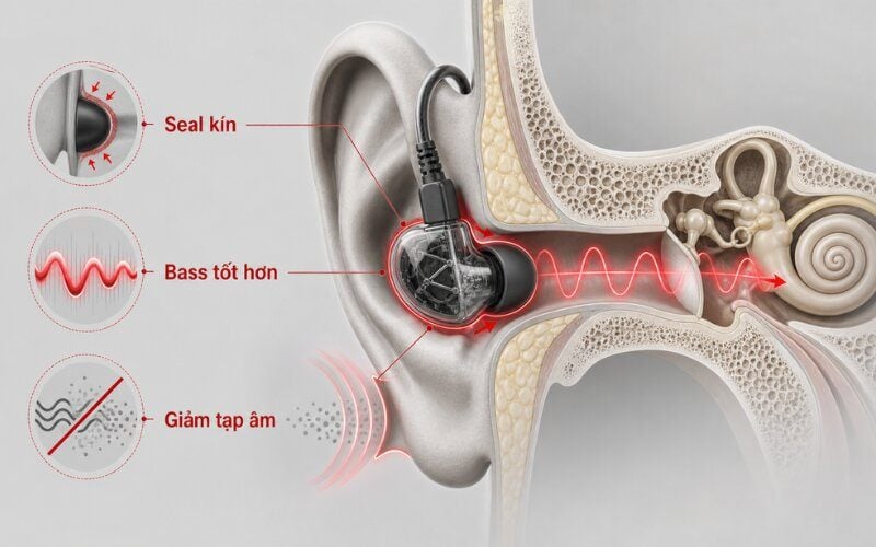 Cách đeo tai nghe in-ear