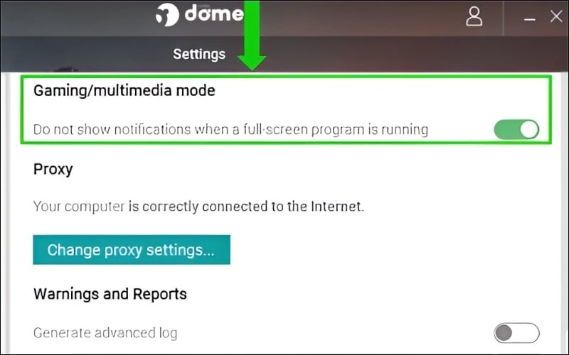 Nên sử dụng chế độ Gaming Mode trên phần mềm diệt virus để không bị thông báo làm phiền