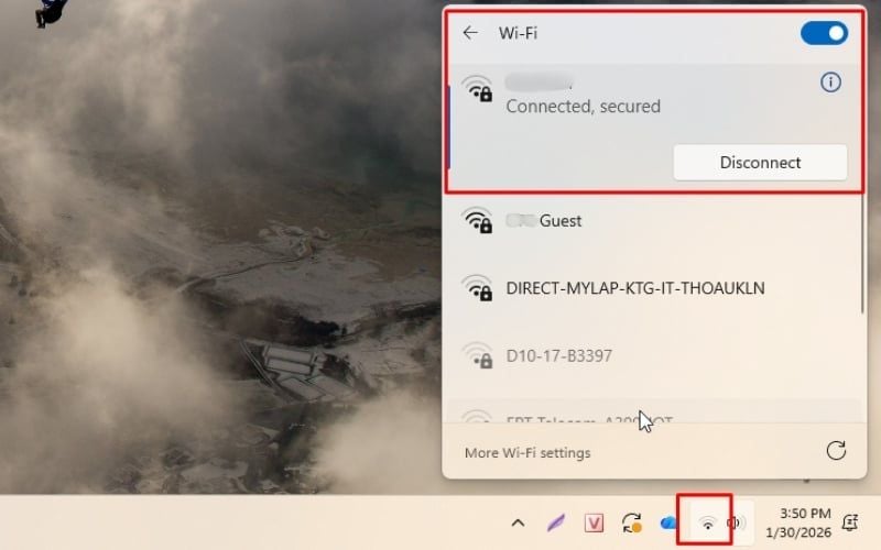 Thử kiểm tra lại kết nối Internet để khắc phục lỗi không tự đổi ảnh