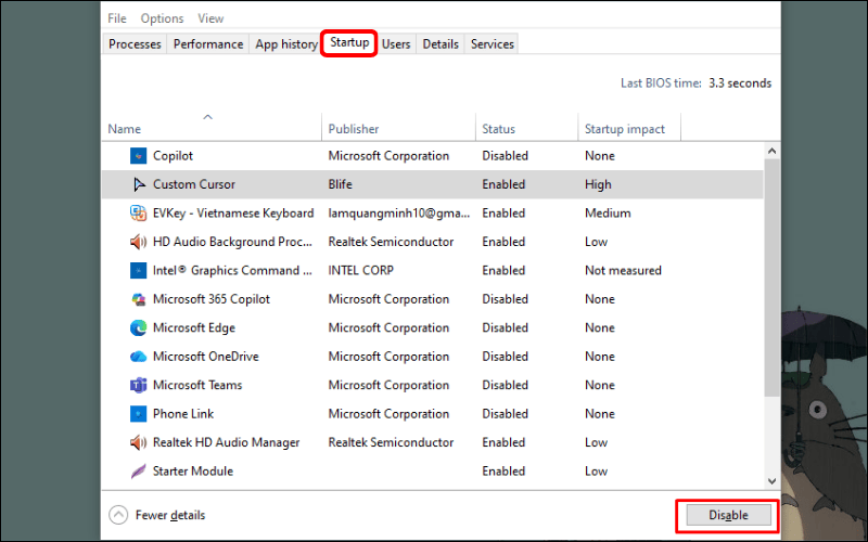 Quản lý các ứng dụng tự khởi động&nbsp;cùng Windows