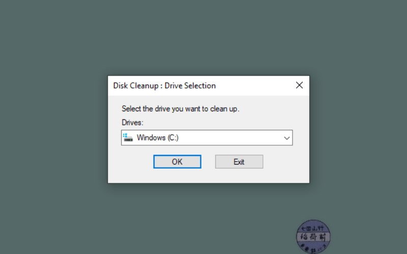 Chọn ổ đĩa cần dọn dẹp và nhấn OK