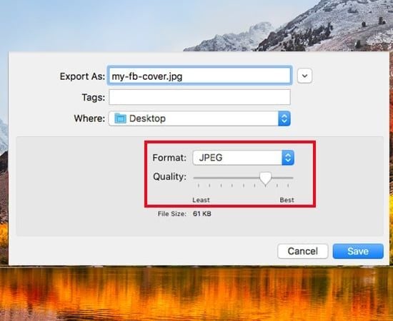 Sử dụng Preview trên Mac giảm dung lượng ảnh