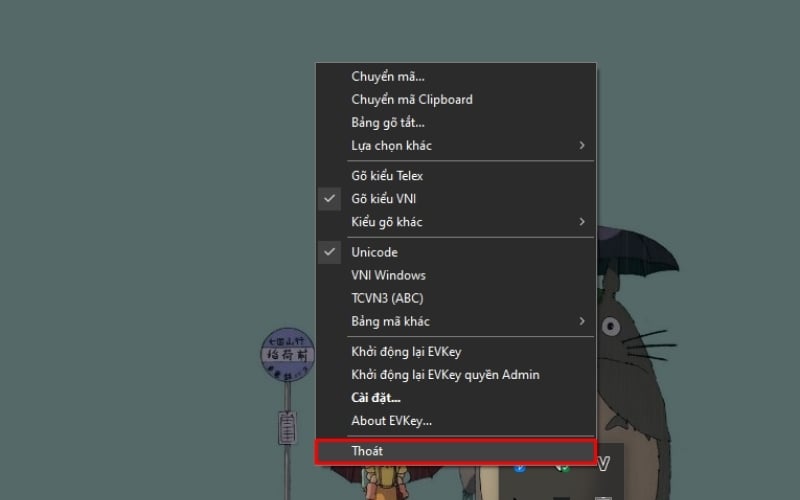 Nếu nghi ngờ nguyên nhân do xung đột bộ gõ tiếng Việt thì hãy thử tạm tắt ứng dụng