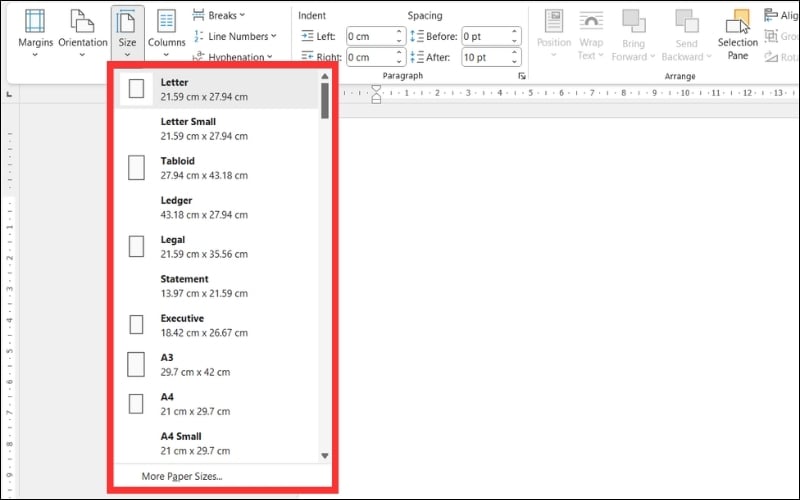 Kiểm tra lại khổ giấy để đảm bảo khung Text boundaries tương thích với vùng in thực tế