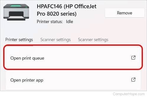 Cách hủy lệnh trực tiếp từ hàng đợi in (cách cơ bản)