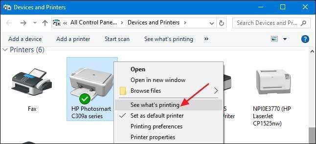 Xóa&nbsp;lệnh in trên máy tính bằng Devices and Printers