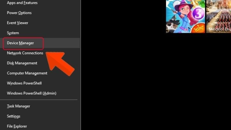 Chọn Device Manager