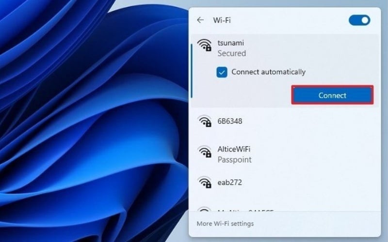 Đảm bảo laptop Acer lẫn máy in đều kết nối vào cùng&nbsp;mạng WiFi
