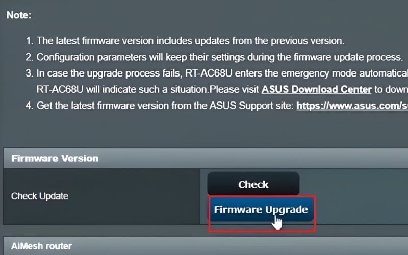 Cập nhật firmware cho bộ phát WiFi định kỳ để tối ưu hóa tốc độ WiFi trên laptop