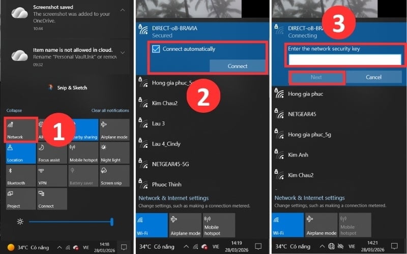 Các bước kết nối WiFi cho laptop Acer Windows 10