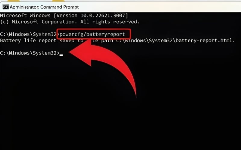 Nhập dòng lệnh như hình