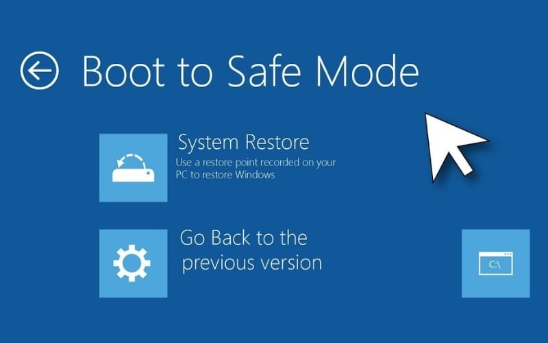 Sử dụng công cụ System Restore để đưa hệ thống trở lại một thời điểm ổn định trước đó