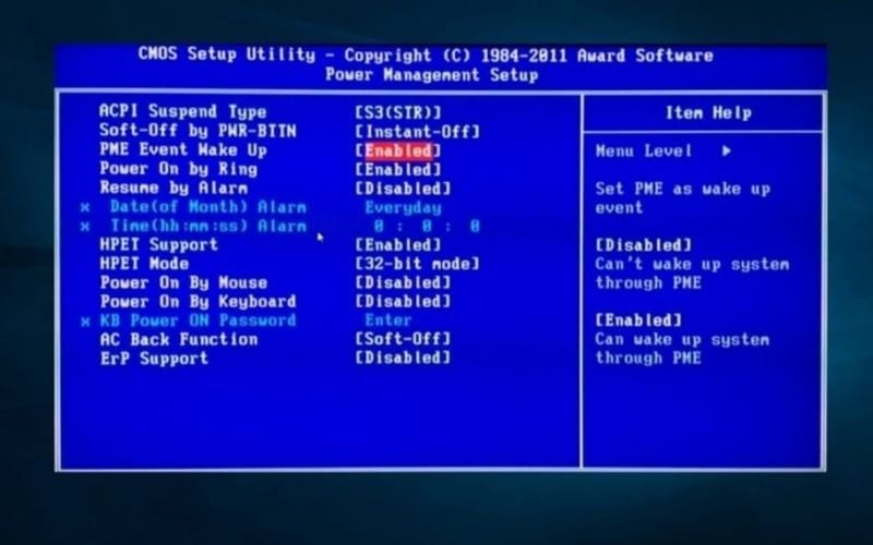 Đặt trạng thái Enabled