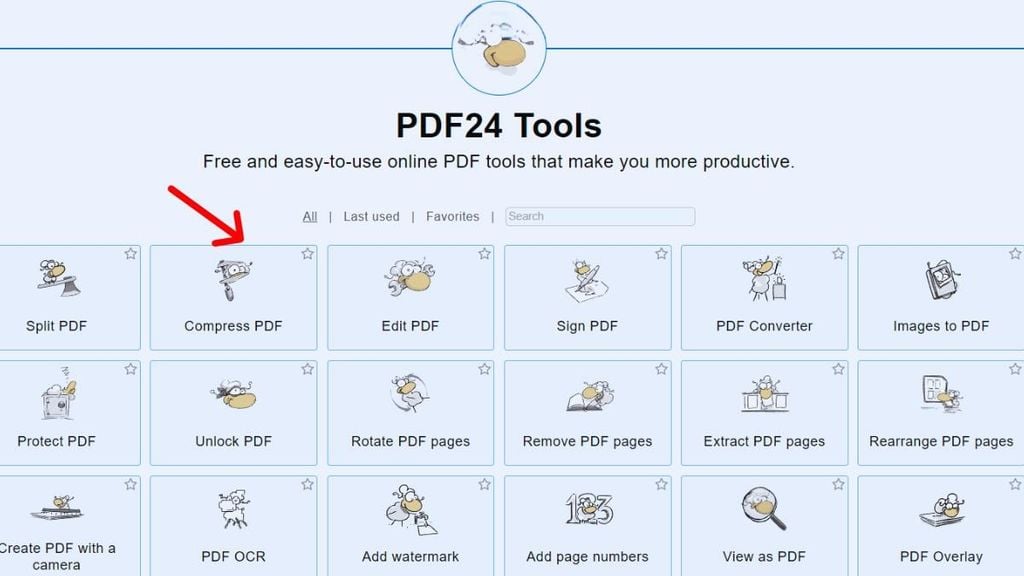 Nén file PDF bằng PDF24 Tools