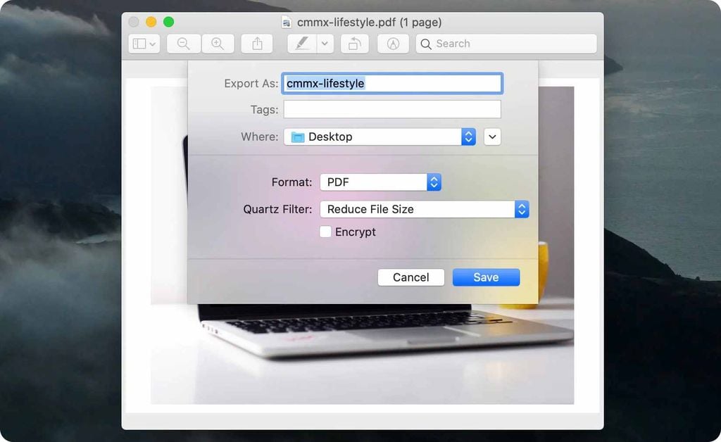 Nén PDF trên Macbook bằng Preview