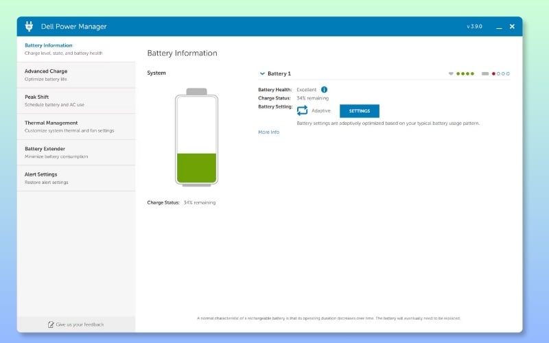 Sử dụng phần mềm Dell Power Manager để tối ưu sạc pin