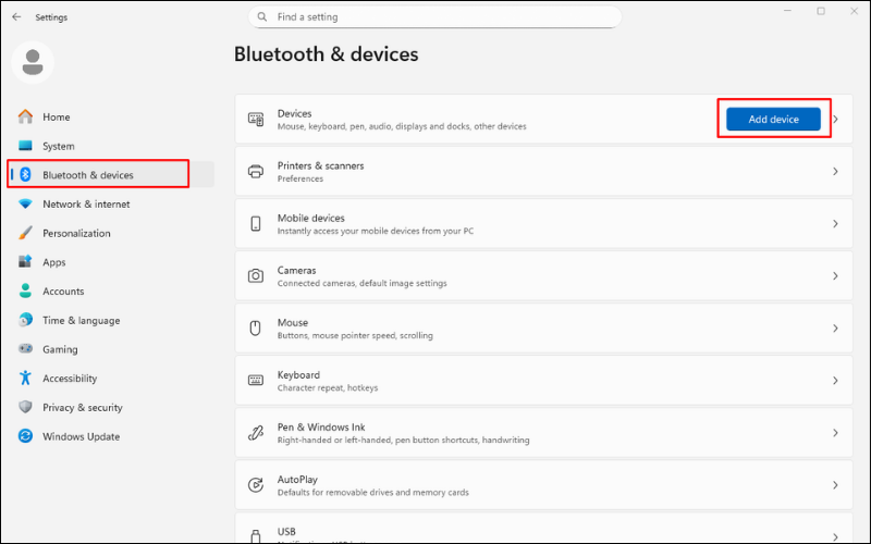Bật Bluetooth để kết nối laptop với các thiết bị ngoại vi