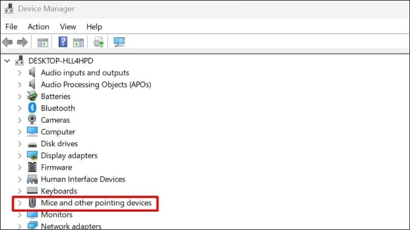 Tìm mục Mice and other pointing devices