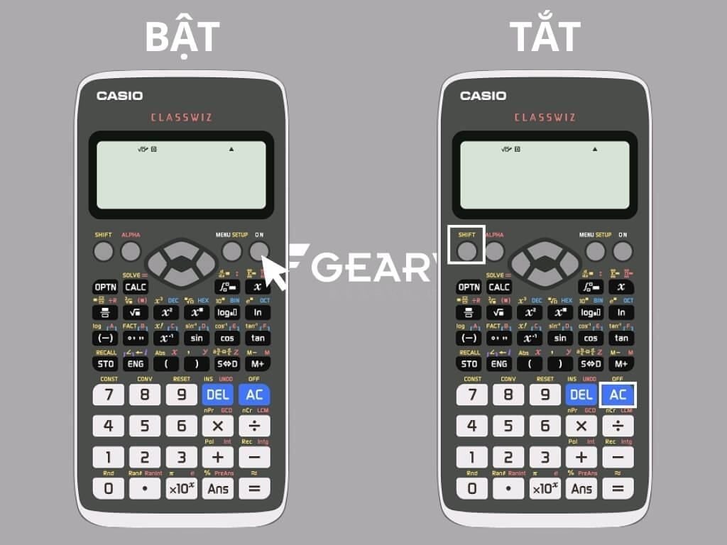 Phím bật/tắt máy tính Casio - GEARVN