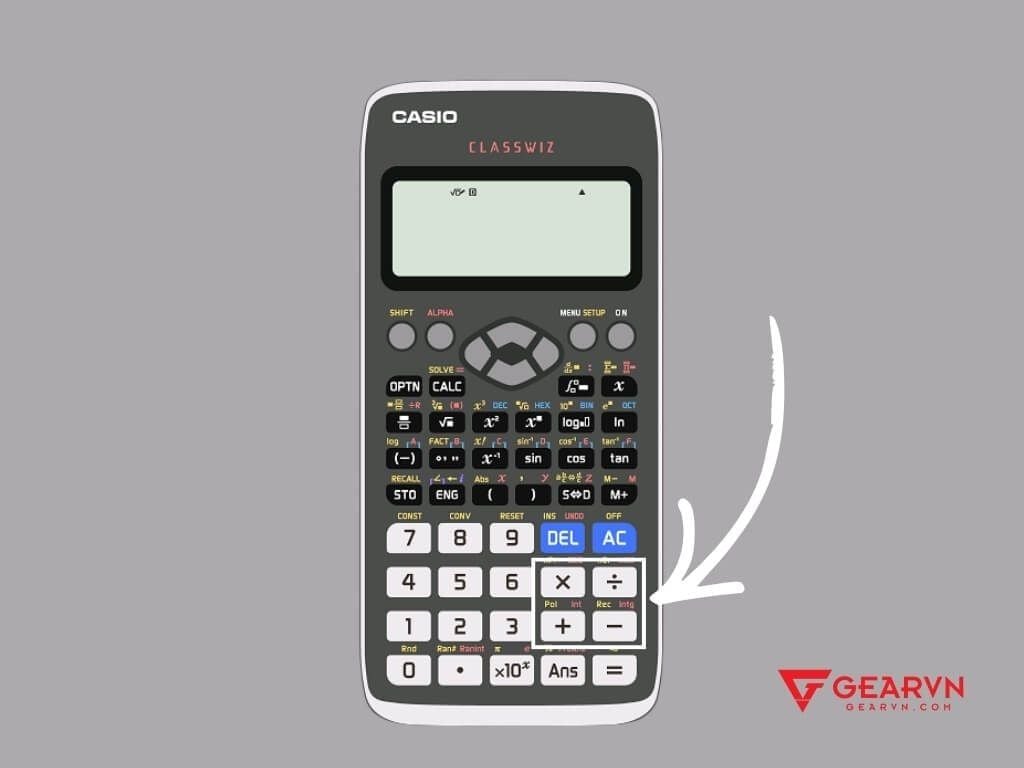Cách sử dụng máy tính Casio tính toán cơ bản - GEARVN