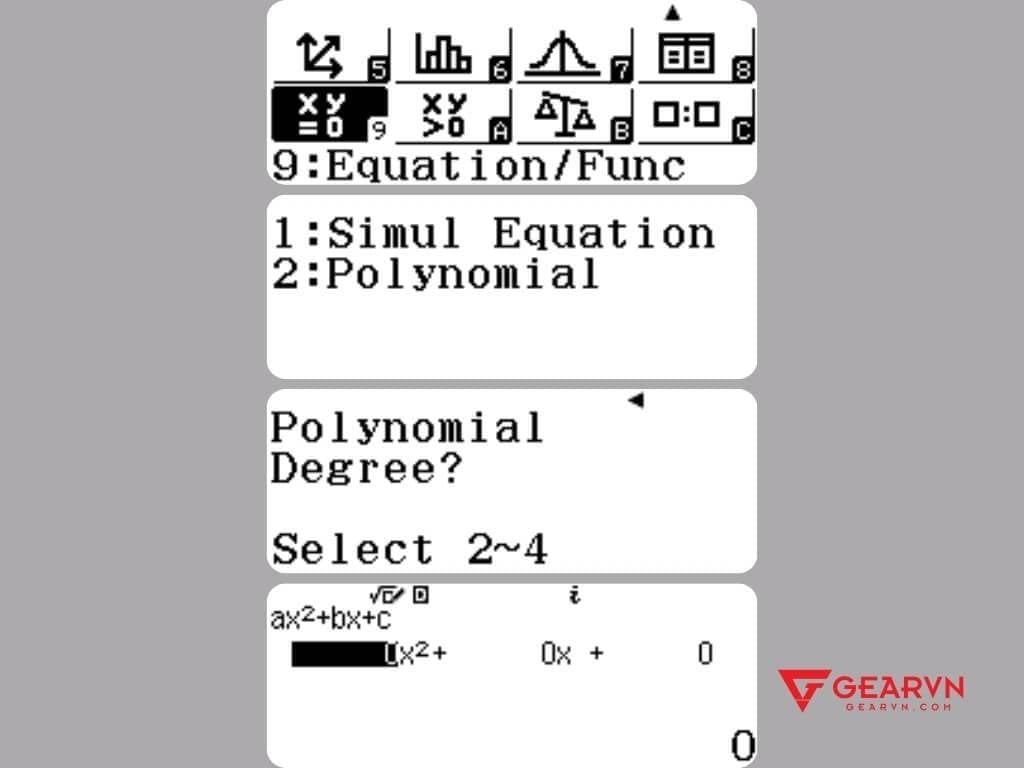 Giải phương trình và hệ phương trình trên máy tính Casio - GEARVN