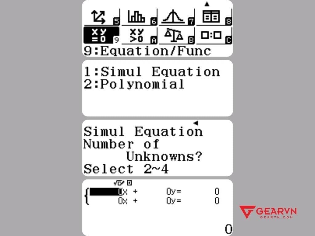 Giải phương trình và hệ phương trình trên máy tính Casio - GEARVN