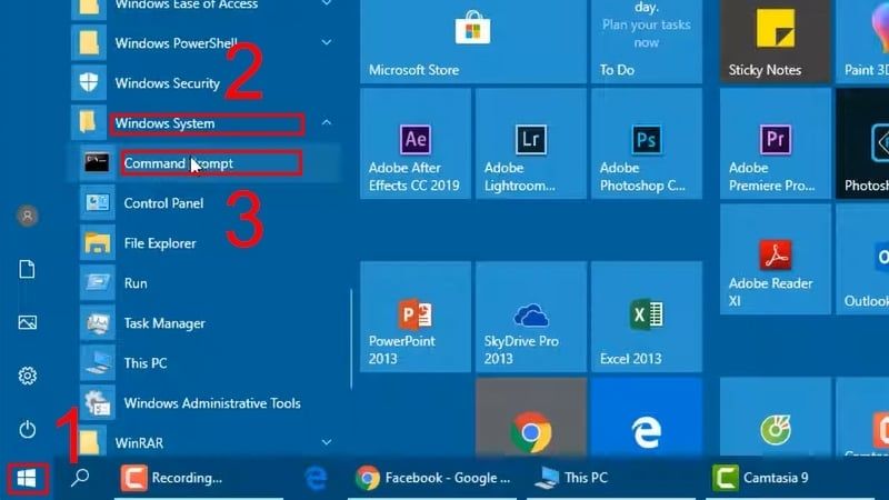 Nhấn chuột phải vào Command Prompt