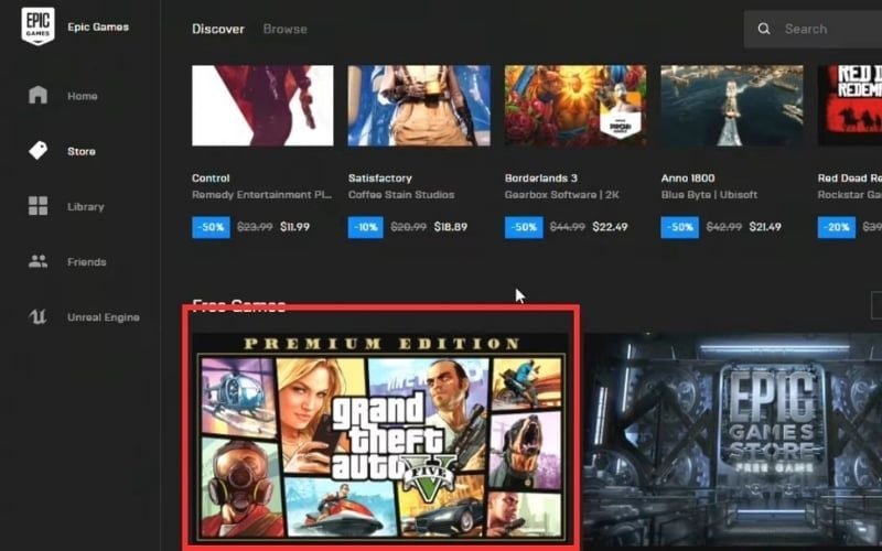 Tìm kiếm GTA 5 trên thanh tìm kiếm