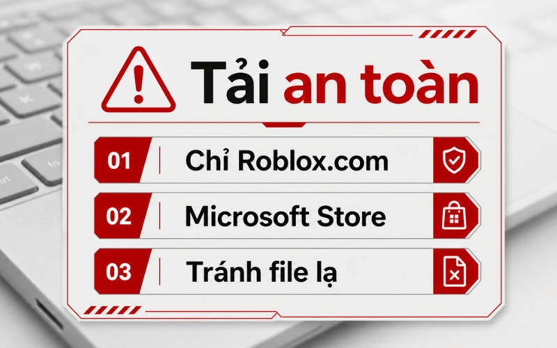 Chỉ tải Roblox từ những nguồn uy tín