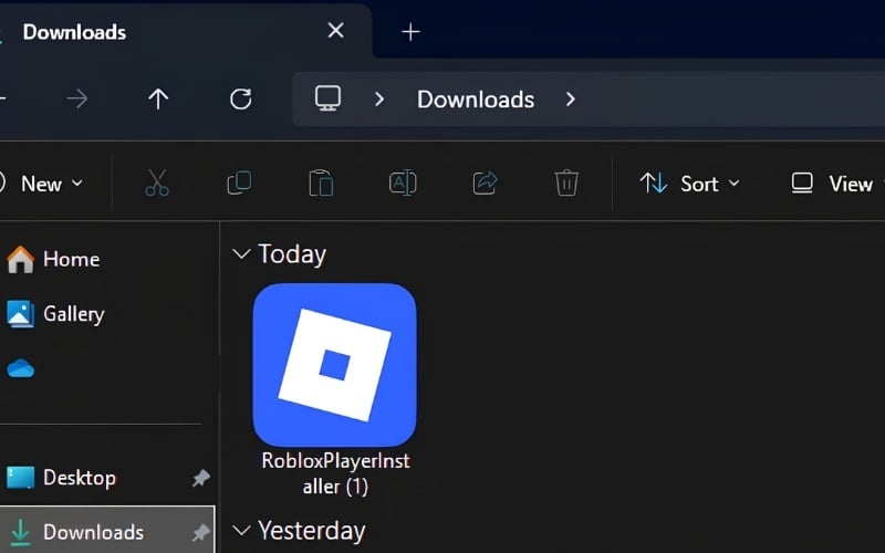 Nhấp đúp vào file setup Roblox để tiến hành cài đặt