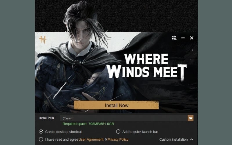 Thực hiện cài đặt launcher và game