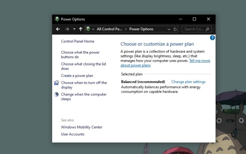 Thiết lập chế độ Balanced cho các công việc hàng ngày