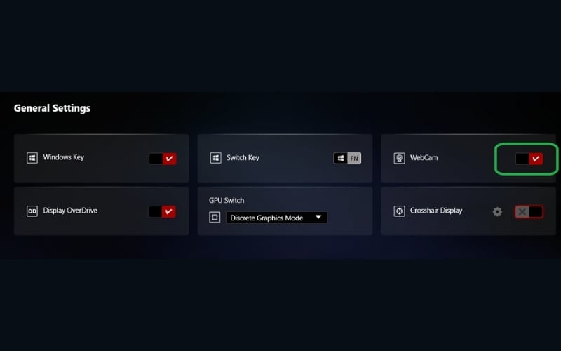 Sử dụng phần mềm quản lý của hãng để tắt camera
