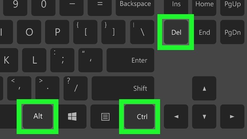 Sử dụng tổ hợp phím Ctrl + Alt + Delete