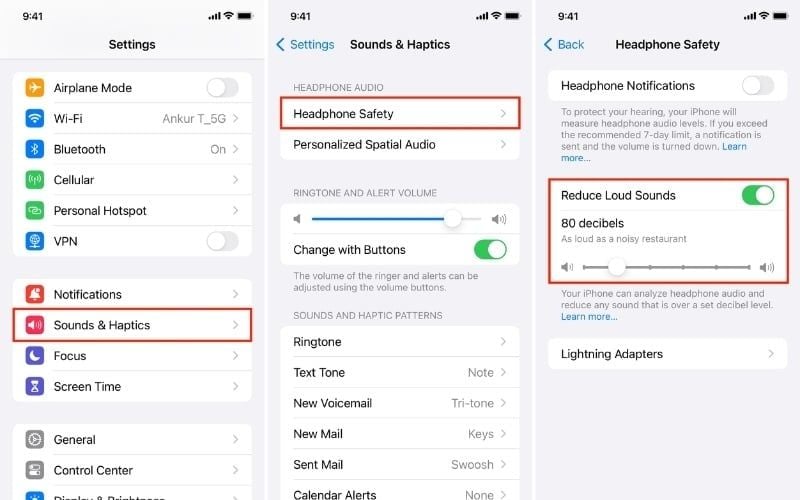 Tắt tính năng giới hạn mức âm lượng an toàn