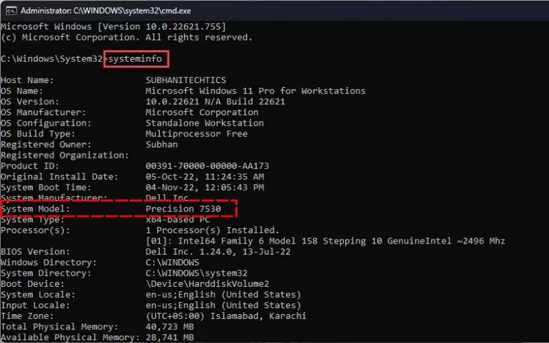 Tra cứu thông tin từ tên model